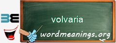 WordMeaning blackboard for volvaria